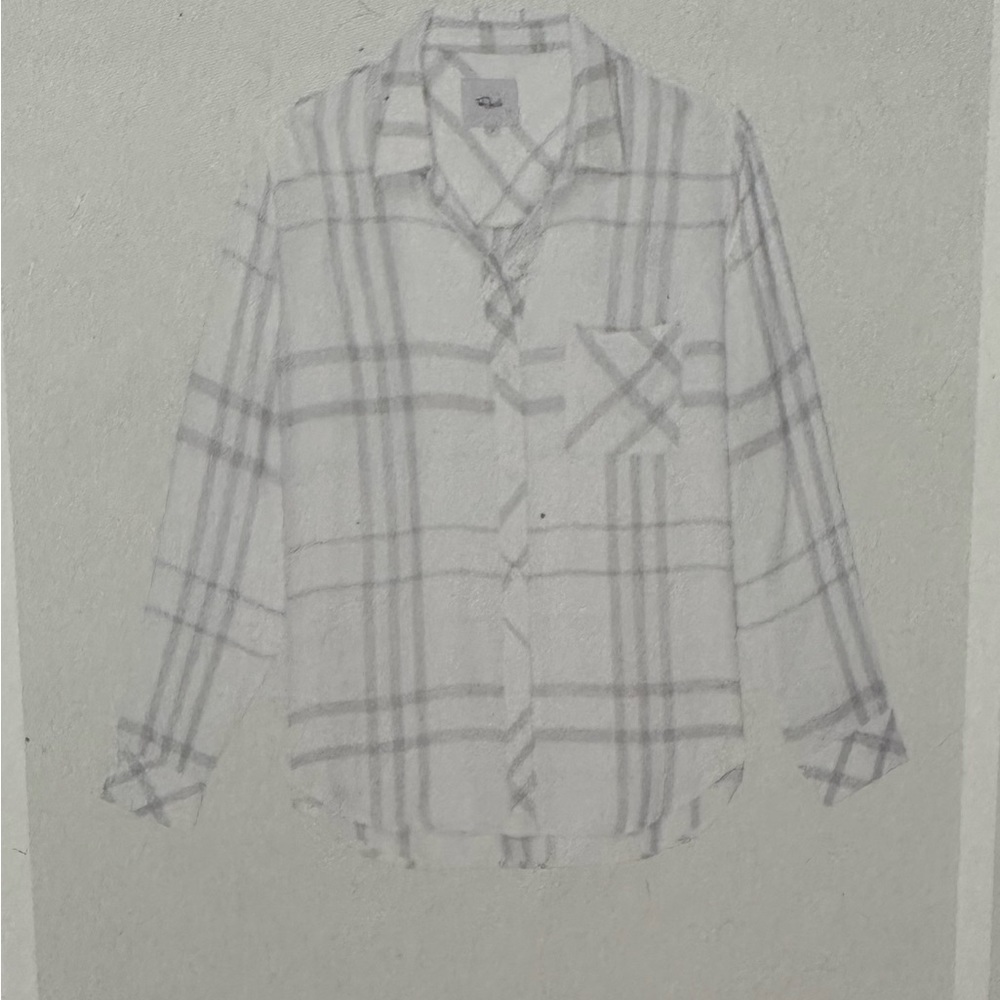 Rails- Womens Hunter- white fog, flannel blouse. Size XS. Worn once.